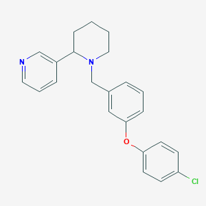 molecular formula C23H23ClN2O B4972998 3-{1-[3-(4-chlorophenoxy)benzyl]-2-piperidinyl}pyridine 