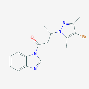 1-[3-(4-bromo-3,5-dimethyl-1H-pyrazol-1-yl)butanoyl]-1H-benzimidazole