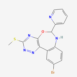 molecular formula C16H12BrN5OS B4973006 10-bromo-3-(methylthio)-6-(2-pyridinyl)-6,7-dihydro[1,2,4]triazino[5,6-d][3,1]benzoxazepine 