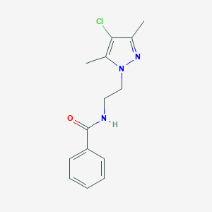 N-[2-(4-chloro-3,5-dimethyl-1H-pyrazol-1-yl)ethyl]benzamide