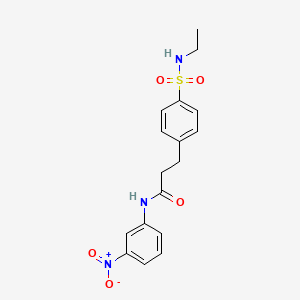 molecular formula C17H19N3O5S B4973059 3-{4-[(ethylamino)sulfonyl]phenyl}-N-(3-nitrophenyl)propanamide 