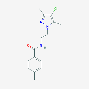 N-[2-(4-chloro-3,5-dimethyl-1H-pyrazol-1-yl)ethyl]-4-methylbenzamide