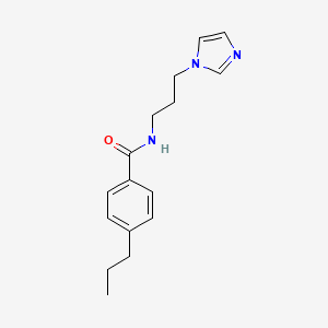 molecular formula C16H21N3O B4973070 N-[3-(1H-imidazol-1-yl)propyl]-4-propylbenzamide 