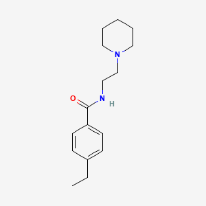 molecular formula C16H24N2O B4973081 4-ethyl-N-[2-(1-piperidinyl)ethyl]benzamide 