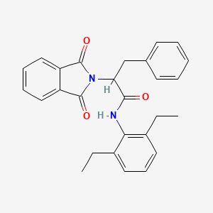 molecular formula C27H26N2O3 B4973109 N-(2,6-diethylphenyl)-2-(1,3-dioxo-1,3-dihydro-2H-isoindol-2-yl)-3-phenylpropanamide 