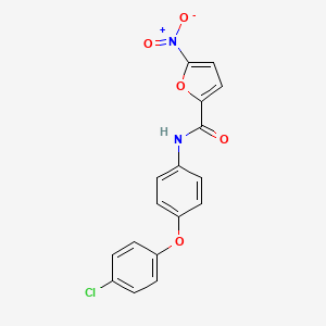 molecular formula C17H11ClN2O5 B4973114 N-[4-(4-chlorophenoxy)phenyl]-5-nitro-2-furamide 