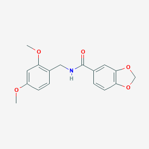 molecular formula C17H17NO5 B497312 N-(2,4-dimethoxybenzyl)-1,3-benzodioxole-5-carboxamide CAS No. 927640-94-6