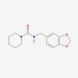 molecular formula C14H18N2O3 B497313 N-(1,3-benzodioxol-5-ylmethyl)-1-piperidinecarboxamide CAS No. 927640-96-8