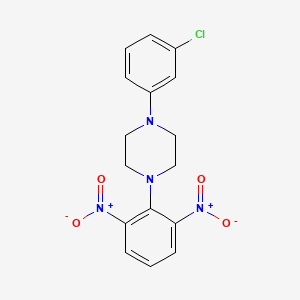 molecular formula C16H15ClN4O4 B4973162 1-(3-chlorophenyl)-4-(2,6-dinitrophenyl)piperazine 