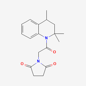 molecular formula C18H22N2O3 B4973169 1-[2-oxo-2-(2,2,4-trimethyl-3,4-dihydro-1(2H)-quinolinyl)ethyl]-2,5-pyrrolidinedione 