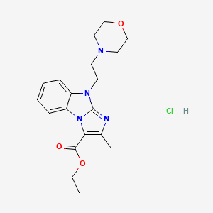 molecular formula C19H25ClN4O3 B4973175 ethyl 2-methyl-9-[2-(4-morpholinyl)ethyl]-9H-imidazo[1,2-a]benzimidazole-3-carboxylate hydrochloride 