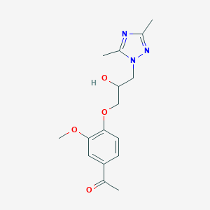 1-(4-(3-(3,5-dimethyl-1H-1,2,4-triazol-1-yl)-2-hydroxypropoxy)-3-methoxyphenyl)ethanone