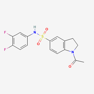molecular formula C16H14F2N2O3S B4973194 1-acetyl-N-(3,4-difluorophenyl)-5-indolinesulfonamide 