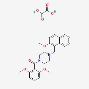molecular formula C27H30N2O8 B4973221 1-(2,6-dimethoxybenzoyl)-4-[(2-methoxy-1-naphthyl)methyl]piperazine oxalate 