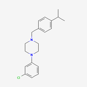molecular formula C20H25ClN2 B4973251 1-(3-chlorophenyl)-4-(4-isopropylbenzyl)piperazine 