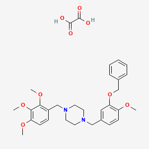 molecular formula C31H38N2O9 B4973266 1-[3-(benzyloxy)-4-methoxybenzyl]-4-(2,3,4-trimethoxybenzyl)piperazine oxalate 