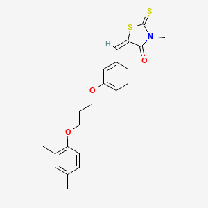 molecular formula C22H23NO3S2 B4973267 5-{3-[3-(2,4-dimethylphenoxy)propoxy]benzylidene}-3-methyl-2-thioxo-1,3-thiazolidin-4-one 