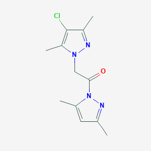 molecular formula C12H15ClN4O B497328 2-(4-Chloro-3,5-dimethyl-pyrazol-1-yl)-1-(3,5-dimethyl-pyrazol-1-yl)-ethanone 