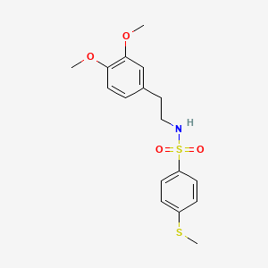 molecular formula C17H21NO4S2 B4973326 N-[2-(3,4-dimethoxyphenyl)ethyl]-4-(methylthio)benzenesulfonamide 