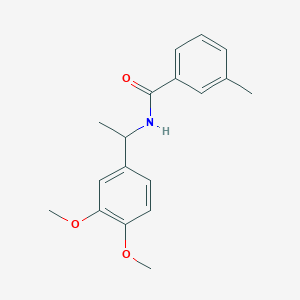molecular formula C18H21NO3 B4973340 N-[1-(3,4-dimethoxyphenyl)ethyl]-3-methylbenzamide 
