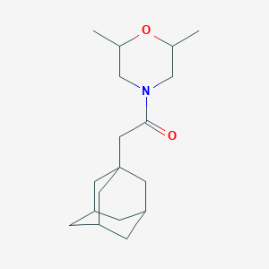 molecular formula C18H29NO2 B4973342 4-(1-adamantylacetyl)-2,6-dimethylmorpholine 
