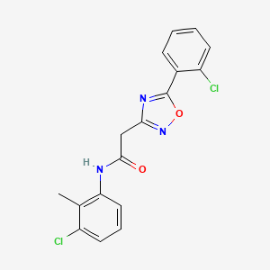 molecular formula C17H13Cl2N3O2 B4973369 N-(3-chloro-2-methylphenyl)-2-[5-(2-chlorophenyl)-1,2,4-oxadiazol-3-yl]acetamide 