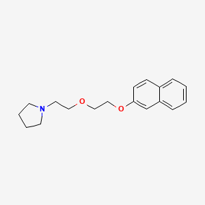 molecular formula C18H23NO2 B4973384 1-{2-[2-(2-naphthyloxy)ethoxy]ethyl}pyrrolidine 