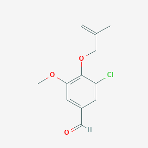 molecular formula C12H13ClO3 B4973399 3-chloro-5-methoxy-4-[(2-methyl-2-propen-1-yl)oxy]benzaldehyde 