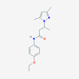 3-(3,5-dimethyl-1H-pyrazol-1-yl)-N-(4-ethoxyphenyl)butanamide