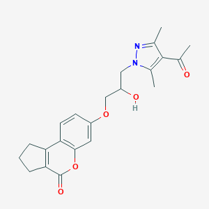 7-(3-(4-acetyl-3,5-dimethyl-1H-pyrazol-1-yl)-2-hydroxypropoxy)-2,3-dihydrocyclopenta[c]chromen-4(1H)-one
