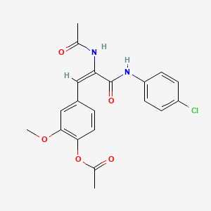 molecular formula C20H19ClN2O5 B4973426 4-{2-(acetylamino)-3-[(4-chlorophenyl)amino]-3-oxo-1-propen-1-yl}-2-methoxyphenyl acetate 