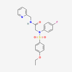 molecular formula C22H22FN3O4S B4973439 N~2~-[(4-ethoxyphenyl)sulfonyl]-N~2~-(4-fluorophenyl)-N~1~-(2-pyridinylmethyl)glycinamide 