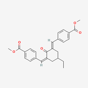 molecular formula C26H26O5 B4973445 dimethyl 4,4'-[(5-ethyl-2-oxo-1,3-cyclohexanediylidene)dimethylylidene]dibenzoate 