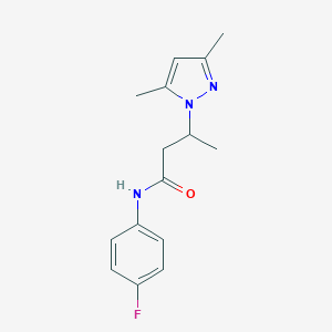 3-(3,5-dimethyl-1H-pyrazol-1-yl)-N-(4-fluorophenyl)butanamide