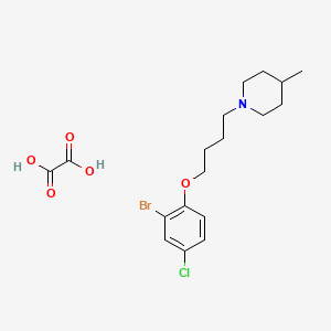 molecular formula C18H25BrClNO5 B4973476 1-[4-(2-bromo-4-chlorophenoxy)butyl]-4-methylpiperidine oxalate 