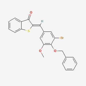 molecular formula C23H17BrO3S B4973484 2-[4-(benzyloxy)-3-bromo-5-methoxybenzylidene]-1-benzothiophen-3(2H)-one CAS No. 5679-56-1