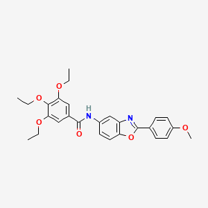 molecular formula C27H28N2O6 B4973487 3,4,5-triethoxy-N-[2-(4-methoxyphenyl)-1,3-benzoxazol-5-yl]benzamide 