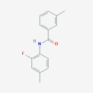 molecular formula C15H14FNO B4973489 N-(2-fluoro-4-methylphenyl)-3-methylbenzamide 
