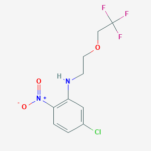 molecular formula C10H10ClF3N2O3 B4973511 (5-chloro-2-nitrophenyl)[2-(2,2,2-trifluoroethoxy)ethyl]amine 