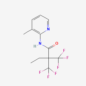 molecular formula C12H12F6N2O B4973521 N-(3-methyl-2-pyridinyl)-2,2-bis(trifluoromethyl)butanamide 
