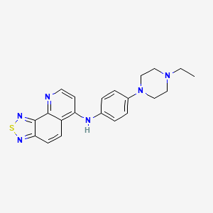molecular formula C21H22N6S B4973524 N-[4-(4-ethyl-1-piperazinyl)phenyl][1,2,5]thiadiazolo[3,4-h]quinolin-6-amine 