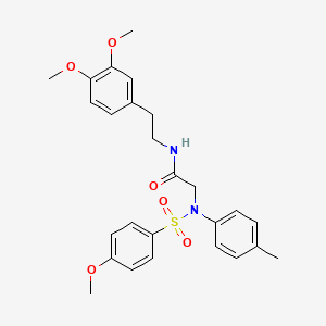 molecular formula C26H30N2O6S B4973538 N~1~-[2-(3,4-dimethoxyphenyl)ethyl]-N~2~-[(4-methoxyphenyl)sulfonyl]-N~2~-(4-methylphenyl)glycinamide 
