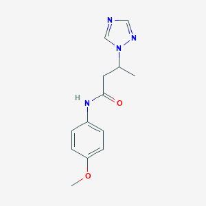 N-(4-methoxyphenyl)-3-(1H-1,2,4-triazol-1-yl)butanamide