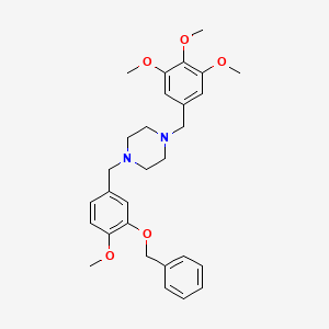 molecular formula C29H36N2O5 B4973549 1-[3-(benzyloxy)-4-methoxybenzyl]-4-(3,4,5-trimethoxybenzyl)piperazine 