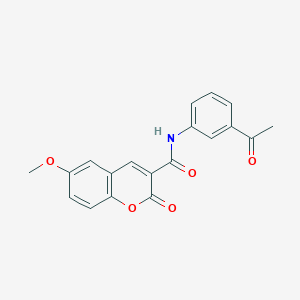 molecular formula C19H15NO5 B4973554 N-(3-acetylphenyl)-6-methoxy-2-oxo-2H-chromene-3-carboxamide 