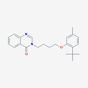 molecular formula C23H28N2O2 B4973559 3-[4-(2-tert-butyl-5-methylphenoxy)butyl]-4(3H)-quinazolinone 