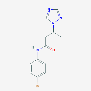 molecular formula C12H13BrN4O B497356 N-(4-bromophenyl)-3-(1H-1,2,4-triazol-1-yl)butanamide CAS No. 898644-19-4