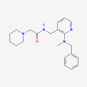 molecular formula C21H28N4O B4973583 N-({2-[benzyl(methyl)amino]-3-pyridinyl}methyl)-2-(1-piperidinyl)acetamide 
