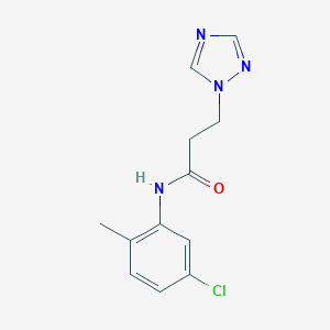 molecular formula C12H13ClN4O B497359 N-(5-chloro-2-methylphenyl)-3-(1H-1,2,4-triazol-1-yl)propanamide CAS No. 898644-22-9
