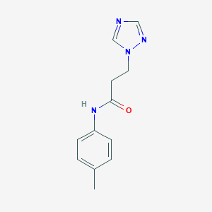 molecular formula C12H14N4O B497360 N-(4-methylphenyl)-3-(1H-1,2,4-triazol-1-yl)propanamide CAS No. 898644-23-0